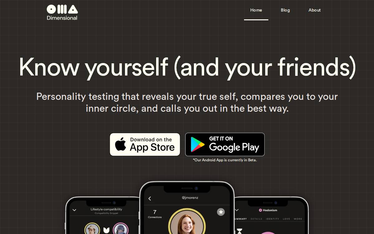 Dimensional website preview