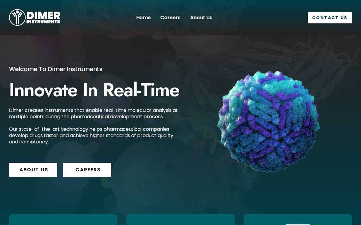 Dimer Instruments website preview