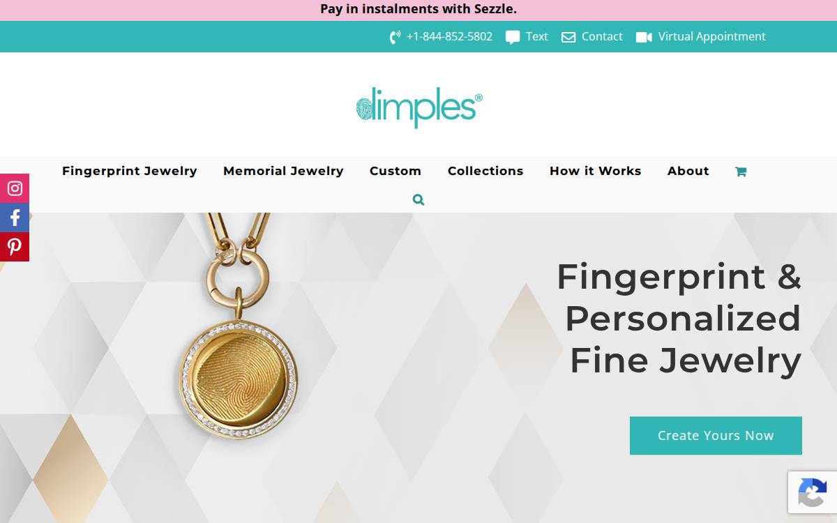 Dimples website preview