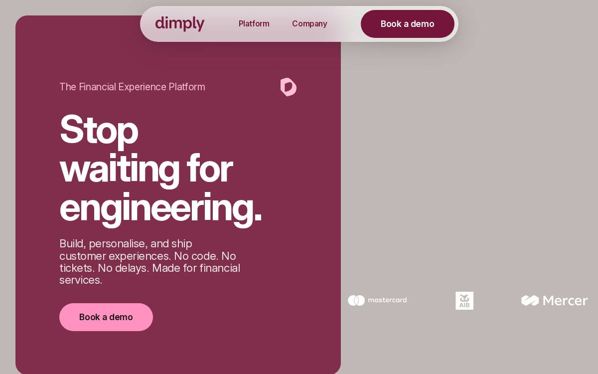 Dimply website preview