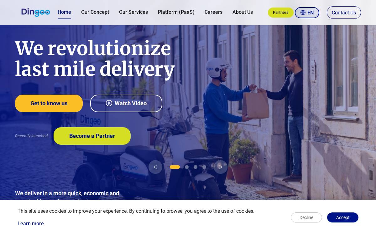 Dingoo website preview