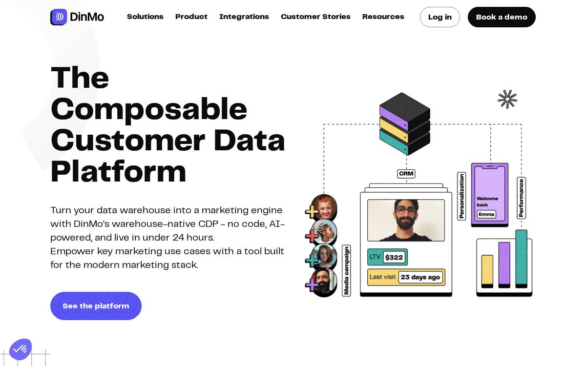 Dinmo website preview
