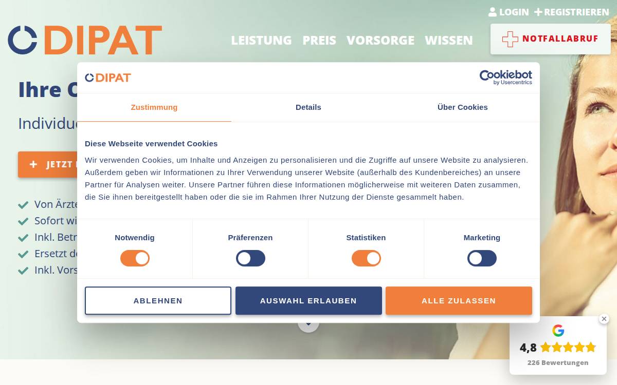 Dipat website preview