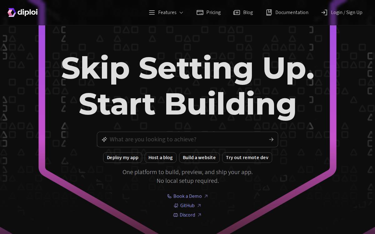 Diploi website preview