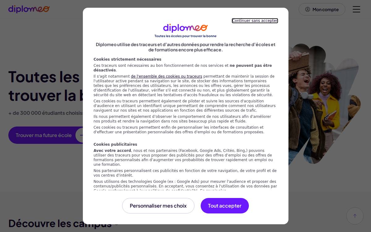 Diplomeo website preview
