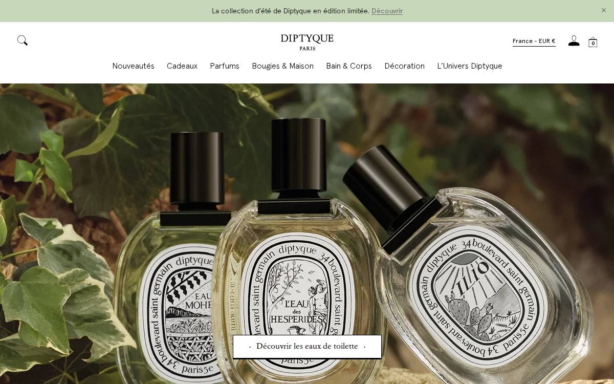 Diptyque website preview