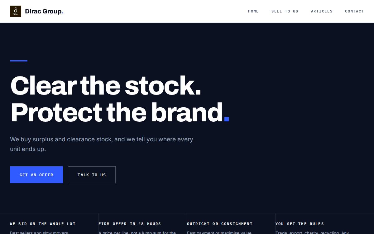 Diracgroup website preview