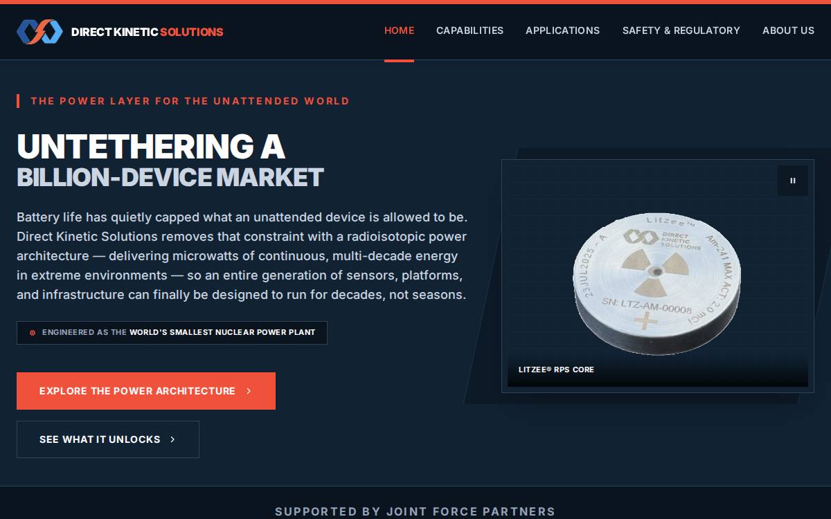 Direct Kinetics Solutions website preview