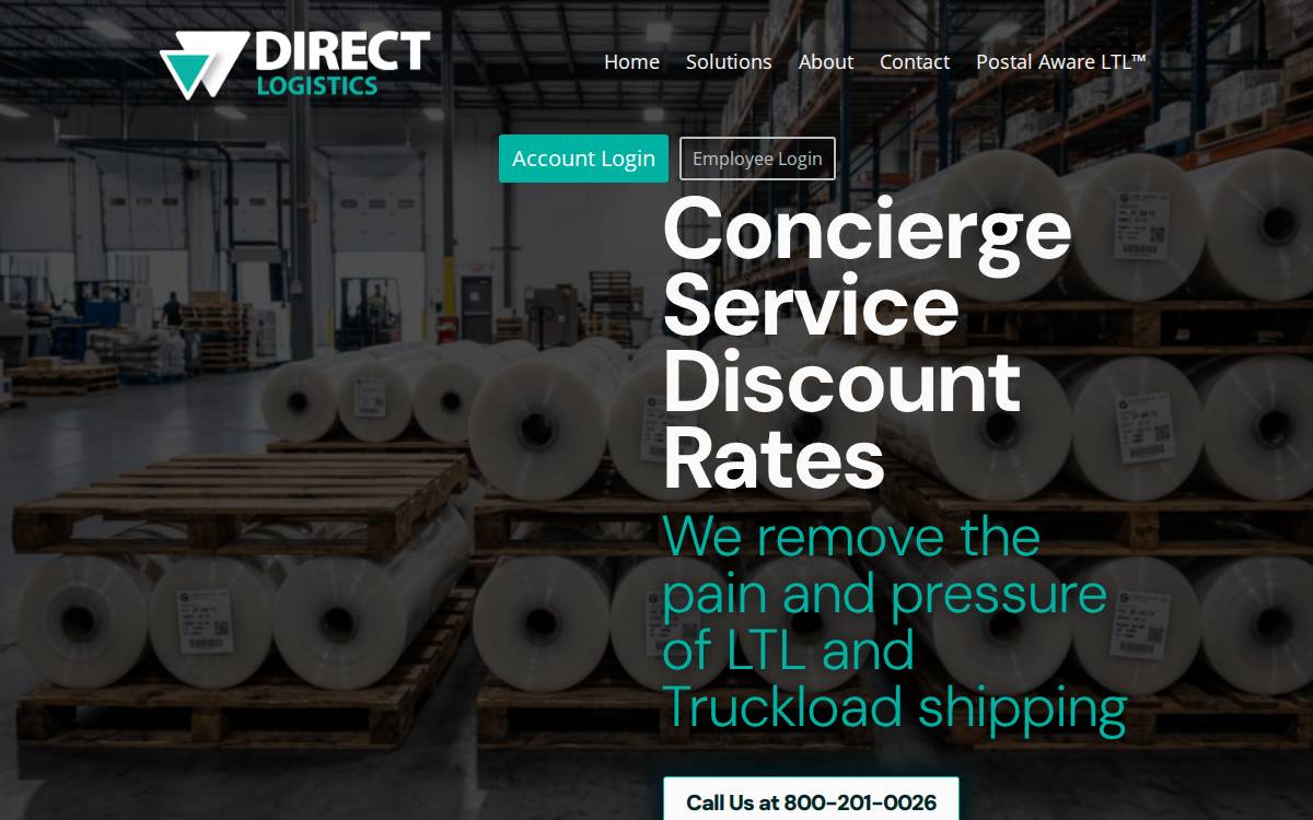 Direct Logistics website preview