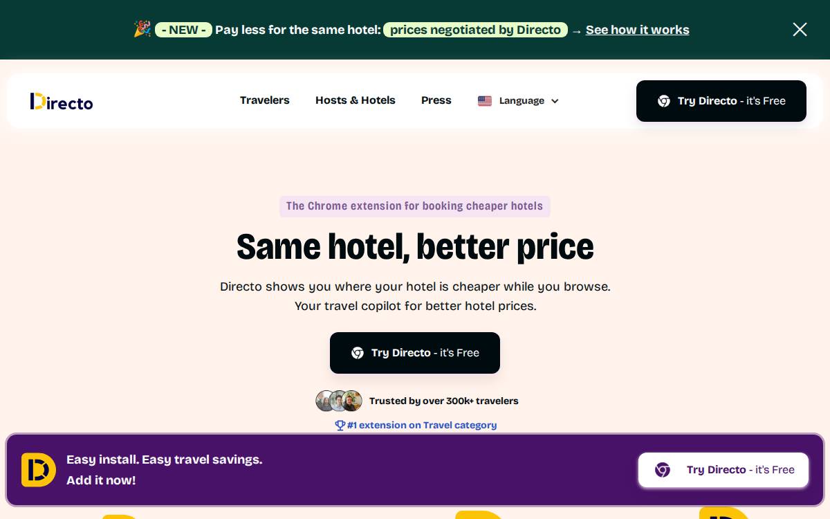 Directo website preview