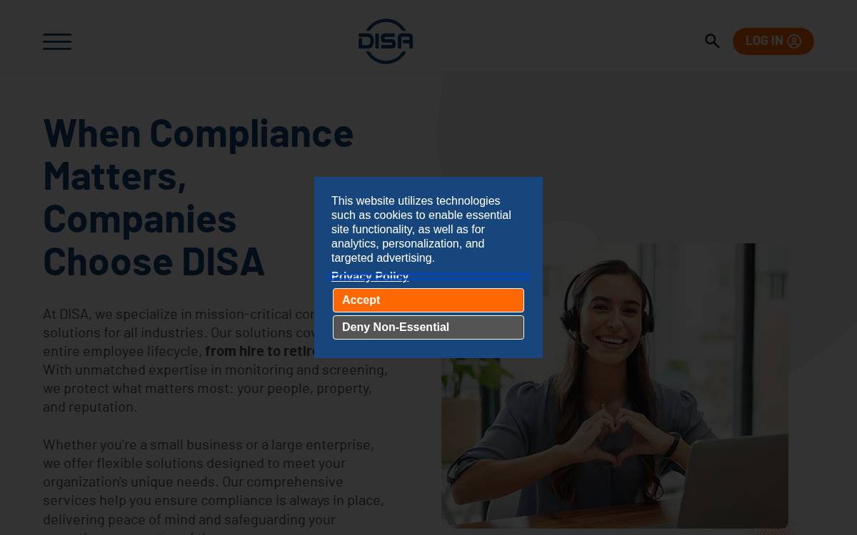 Disa website preview