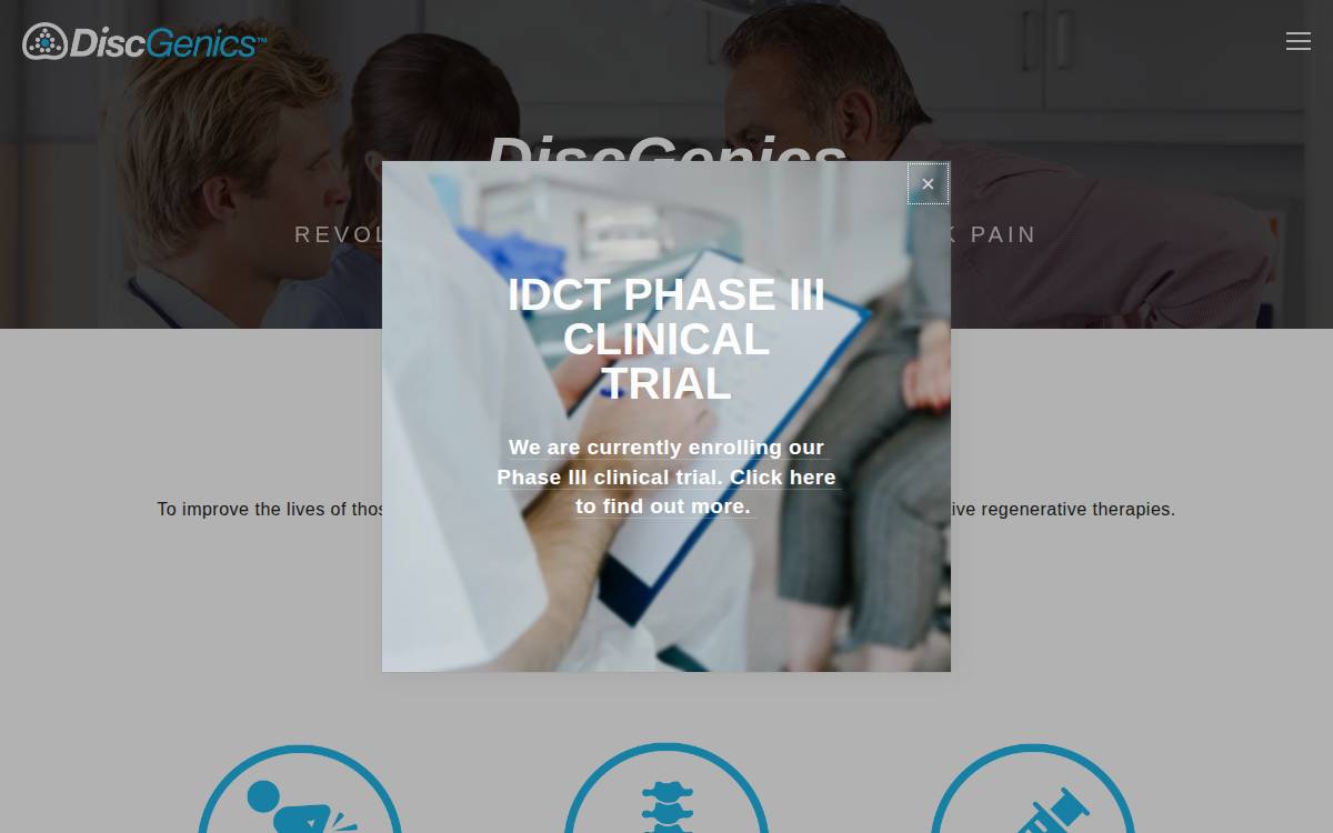 DiscGenics, Inc. website preview