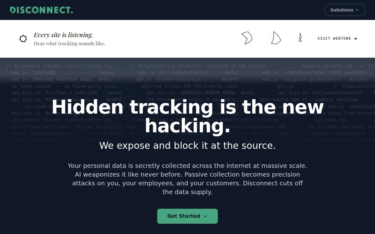 Disconnect website preview