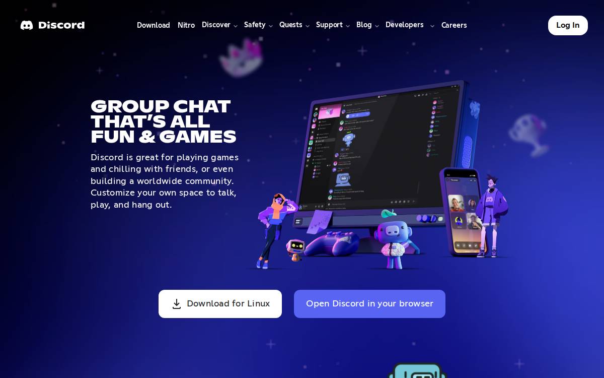 Discord website preview