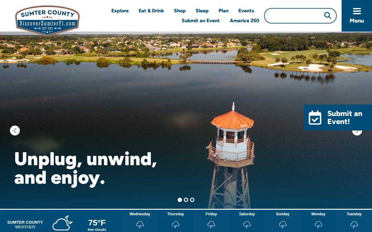 Discover Sumter website preview
