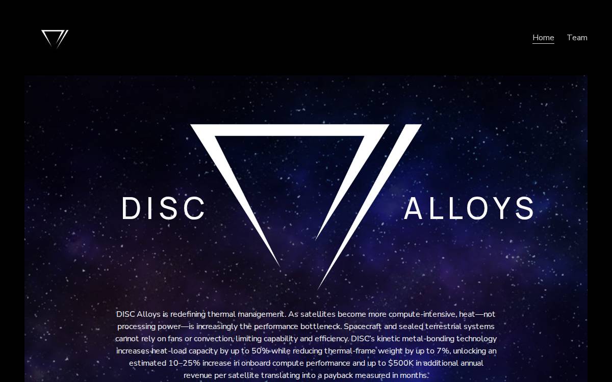 Diselfcompositealloys website preview