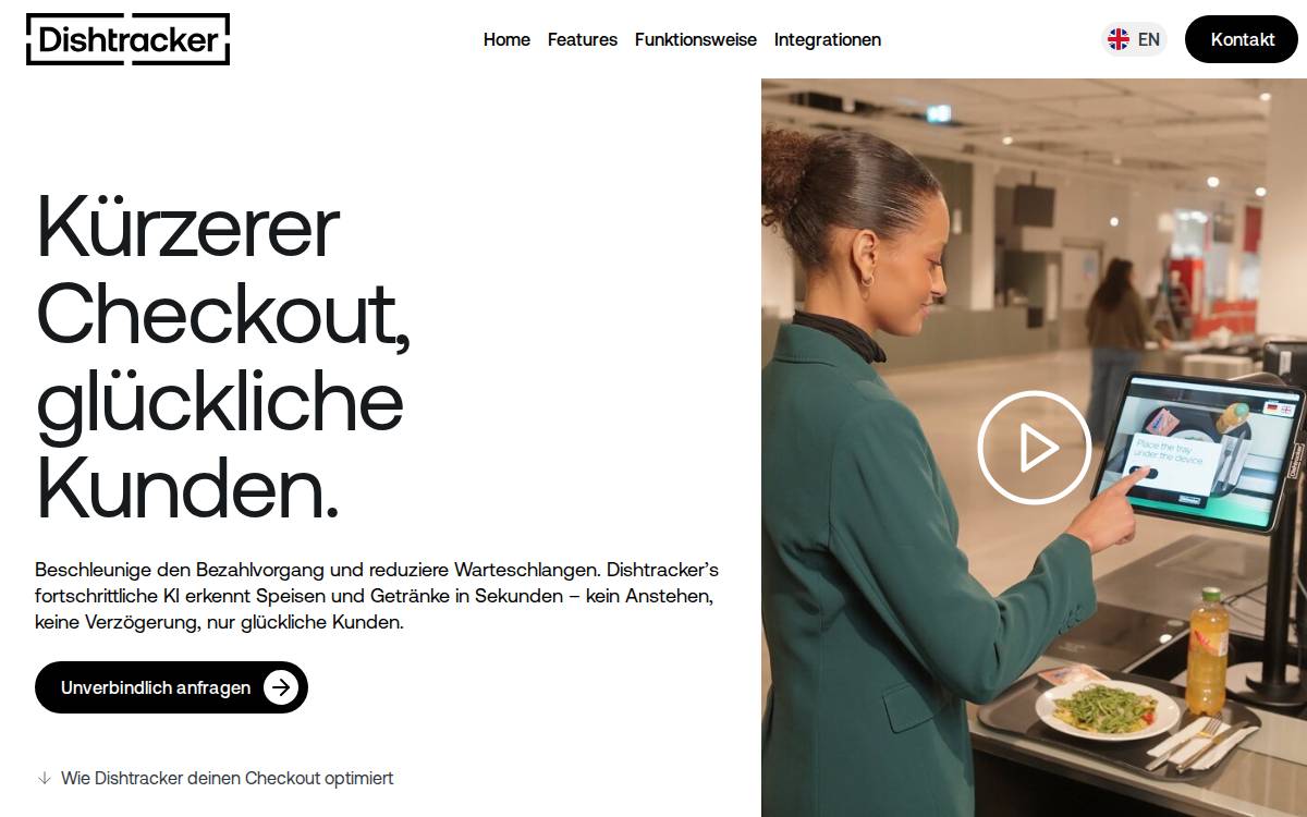 Dishtracker website preview