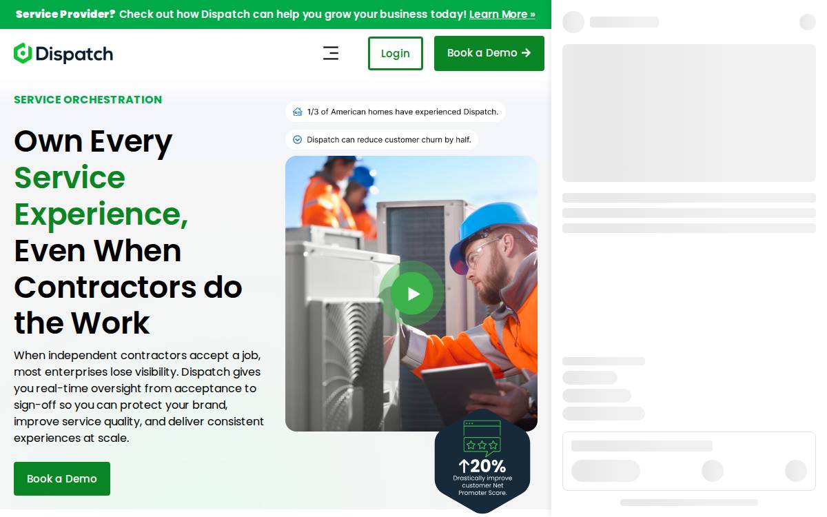 Dispatch website preview