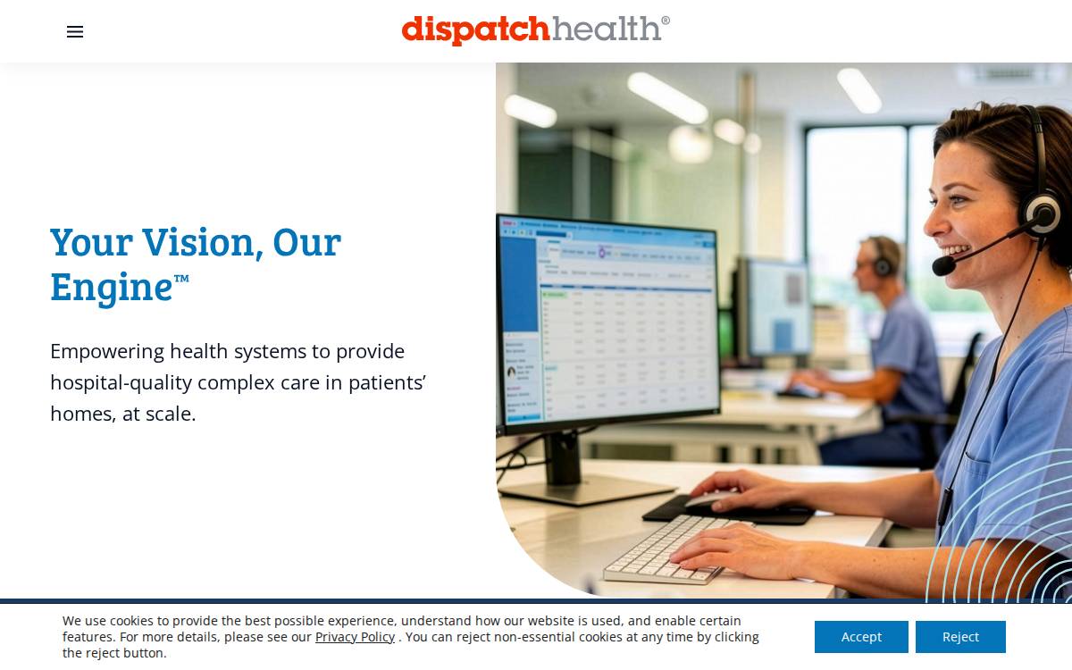 Dispatch Health website preview