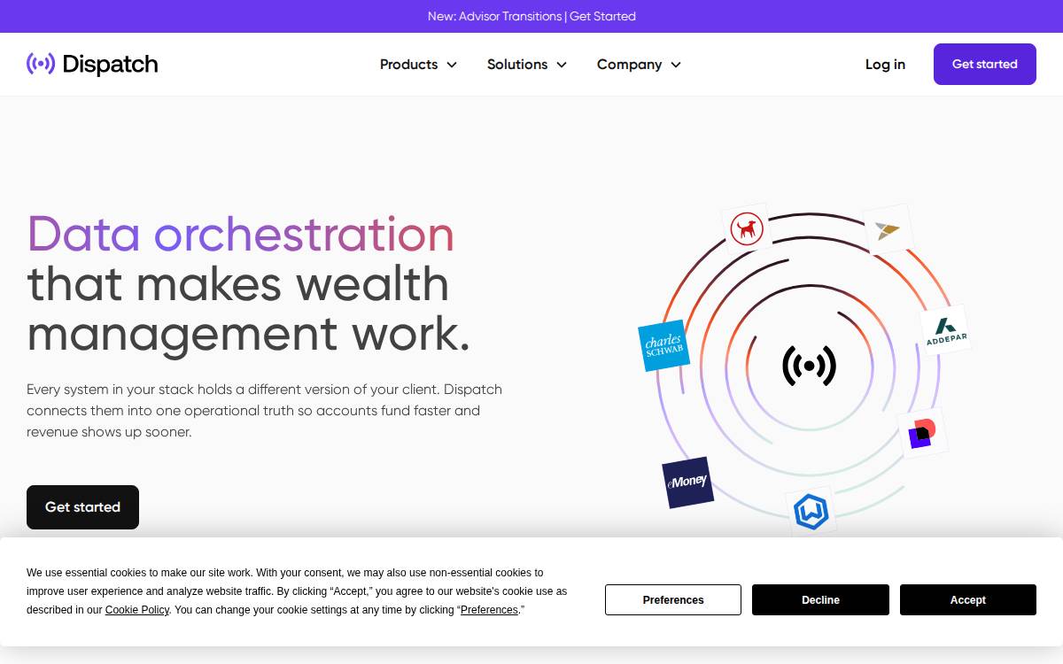 Dispatch io website preview