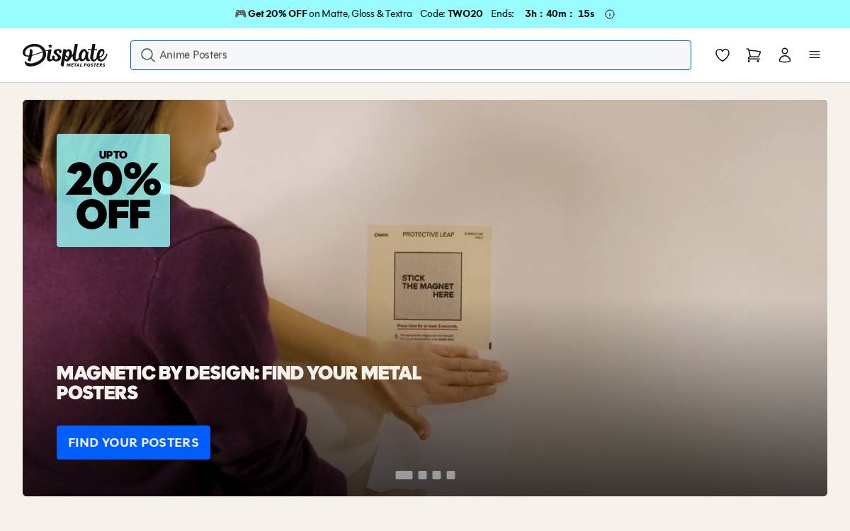 Displate website preview