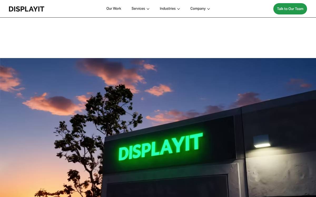 Displayitinc website preview