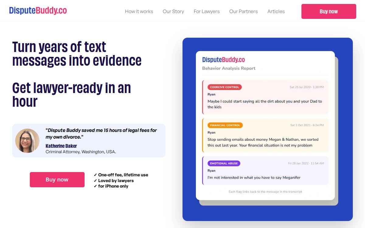 Dispute Buddy website preview