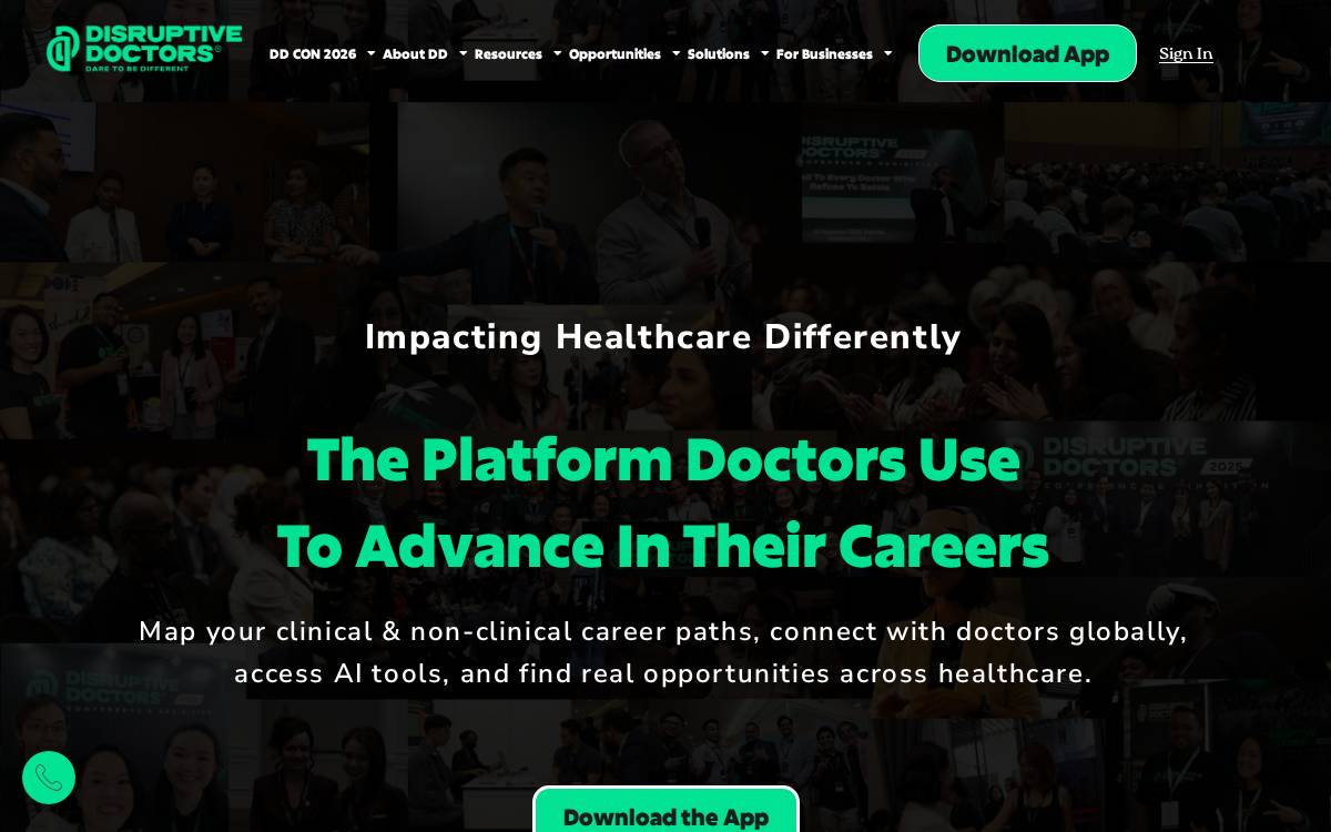 Disruptive Doctors website preview