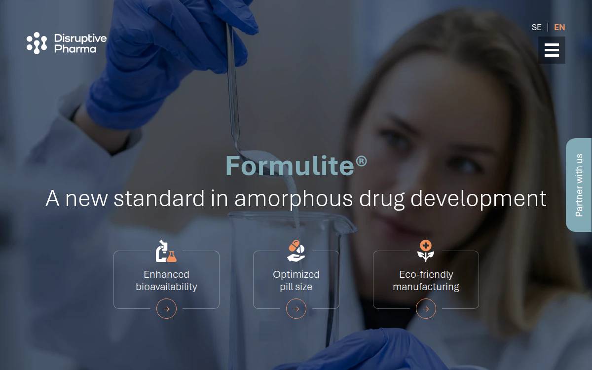 Disruptive Pharma website preview
