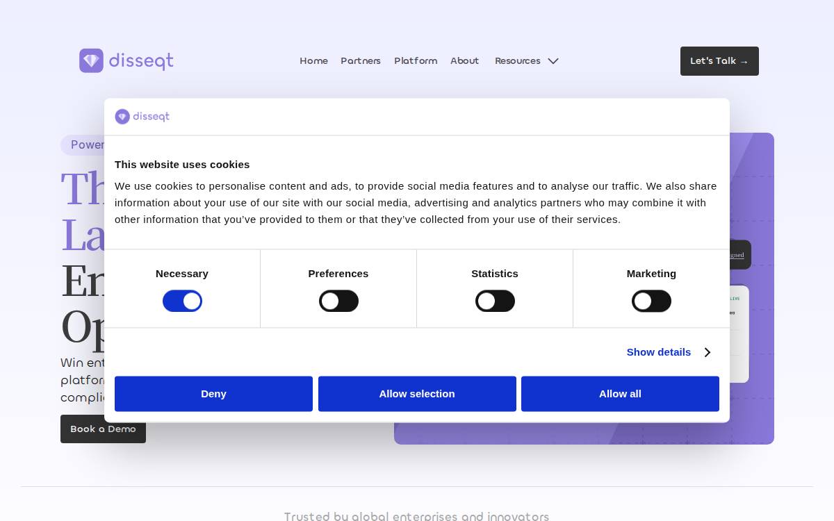 Disseqt website preview