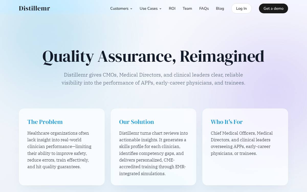 Distillemr website preview