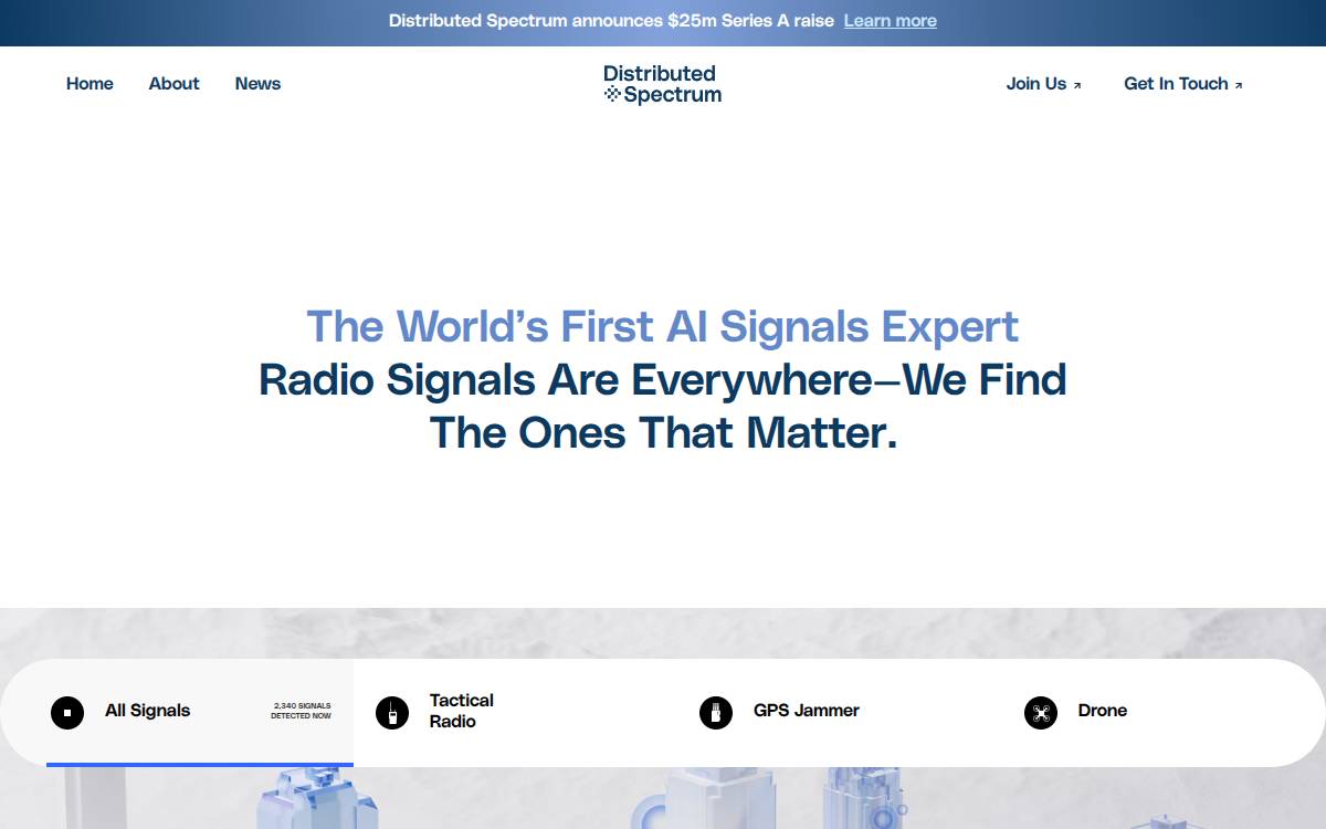 Distributed Spectrum │ Home website preview