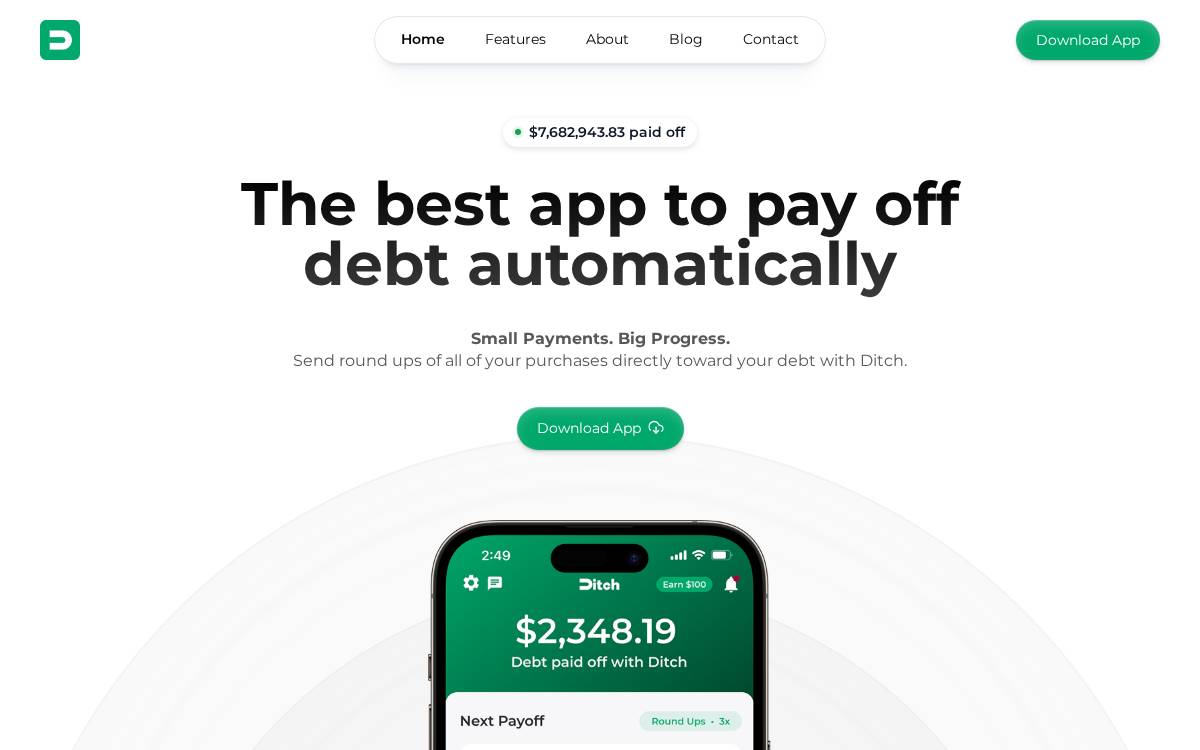 Ditch website preview