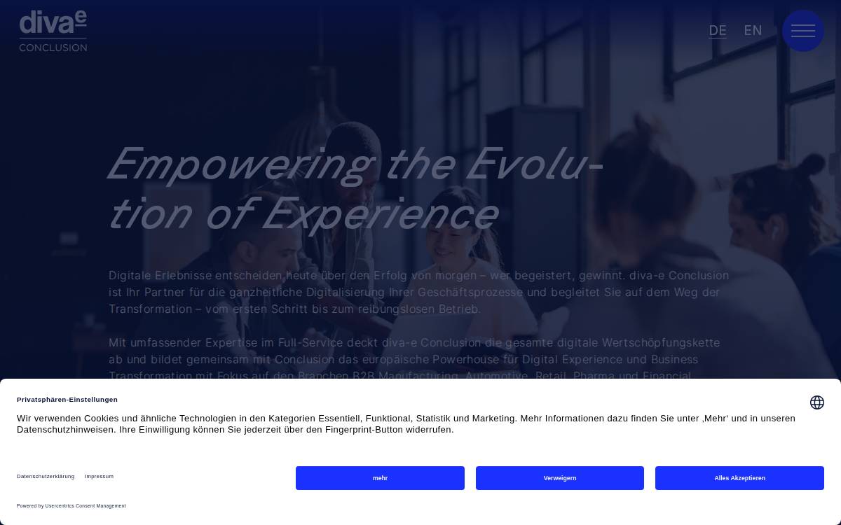 diva-e website preview