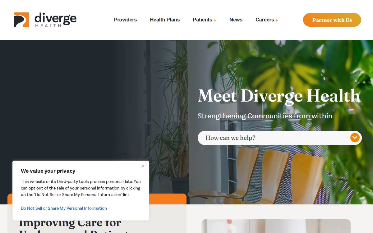 Diverge Health website preview