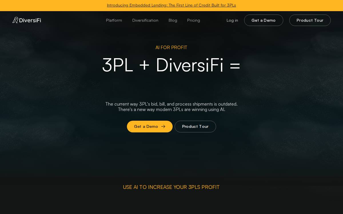 Diversifi website preview