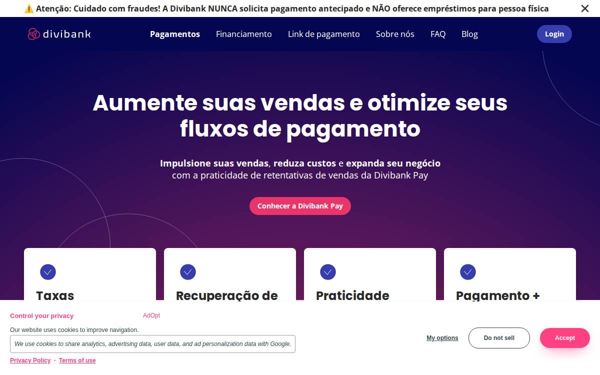 Divibank website preview