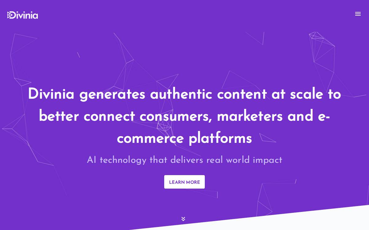 Divinia website preview