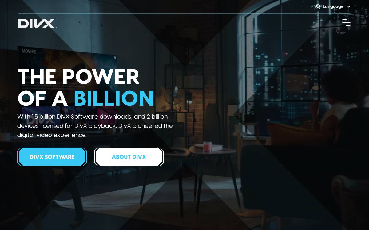 DivX website preview
