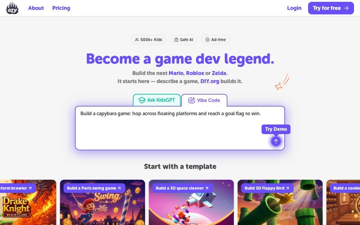 DIY website preview