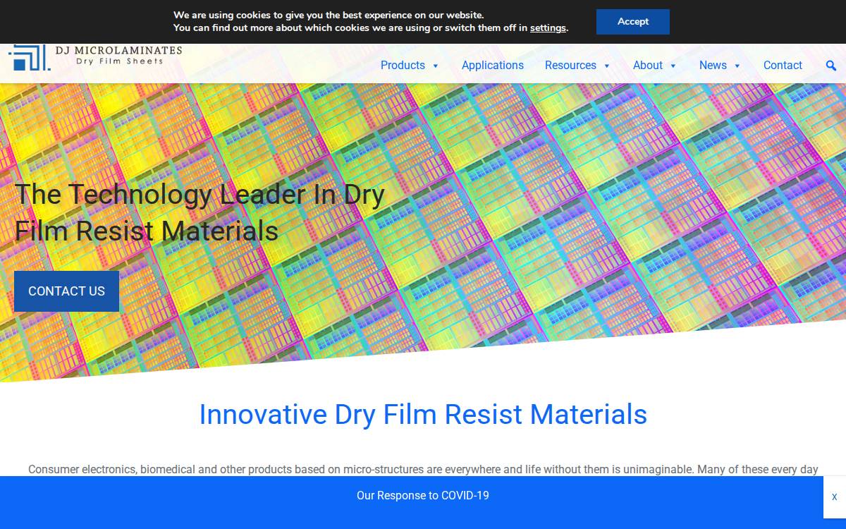 DJ MicroLaminates website preview