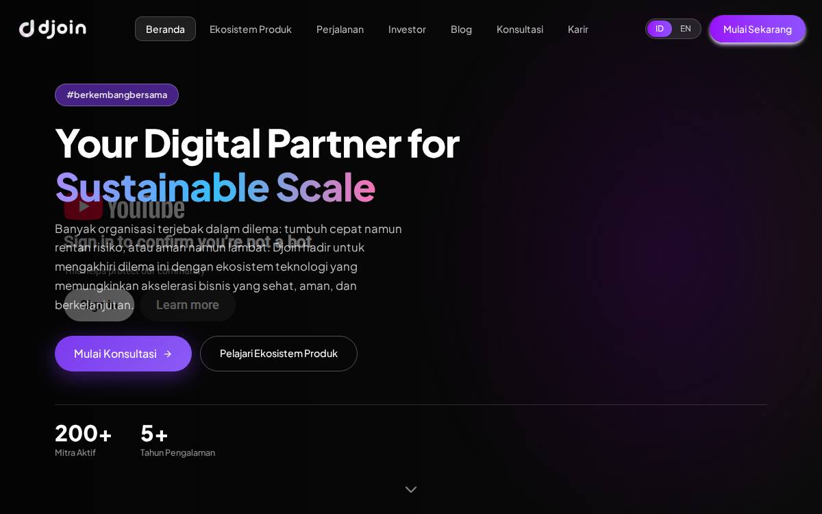 Djoin website preview