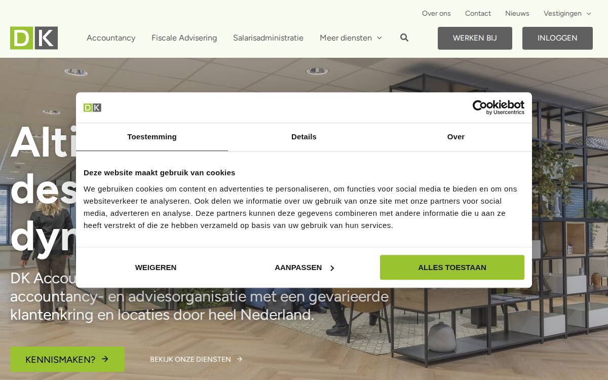 DK Accountants & Adviseurs website preview