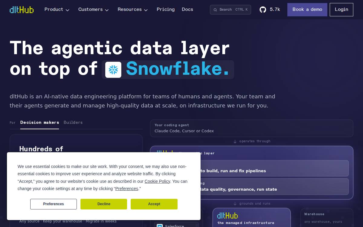 Dlthub website preview
