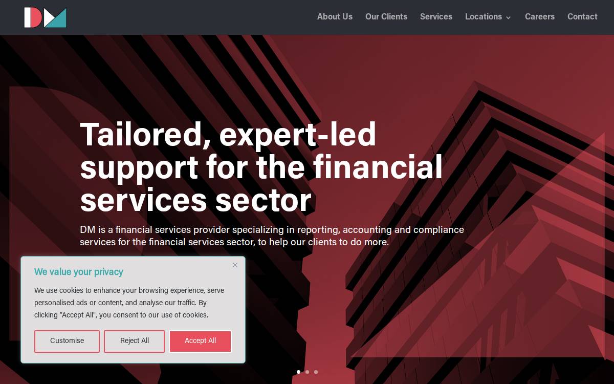 Dmfinancial website preview