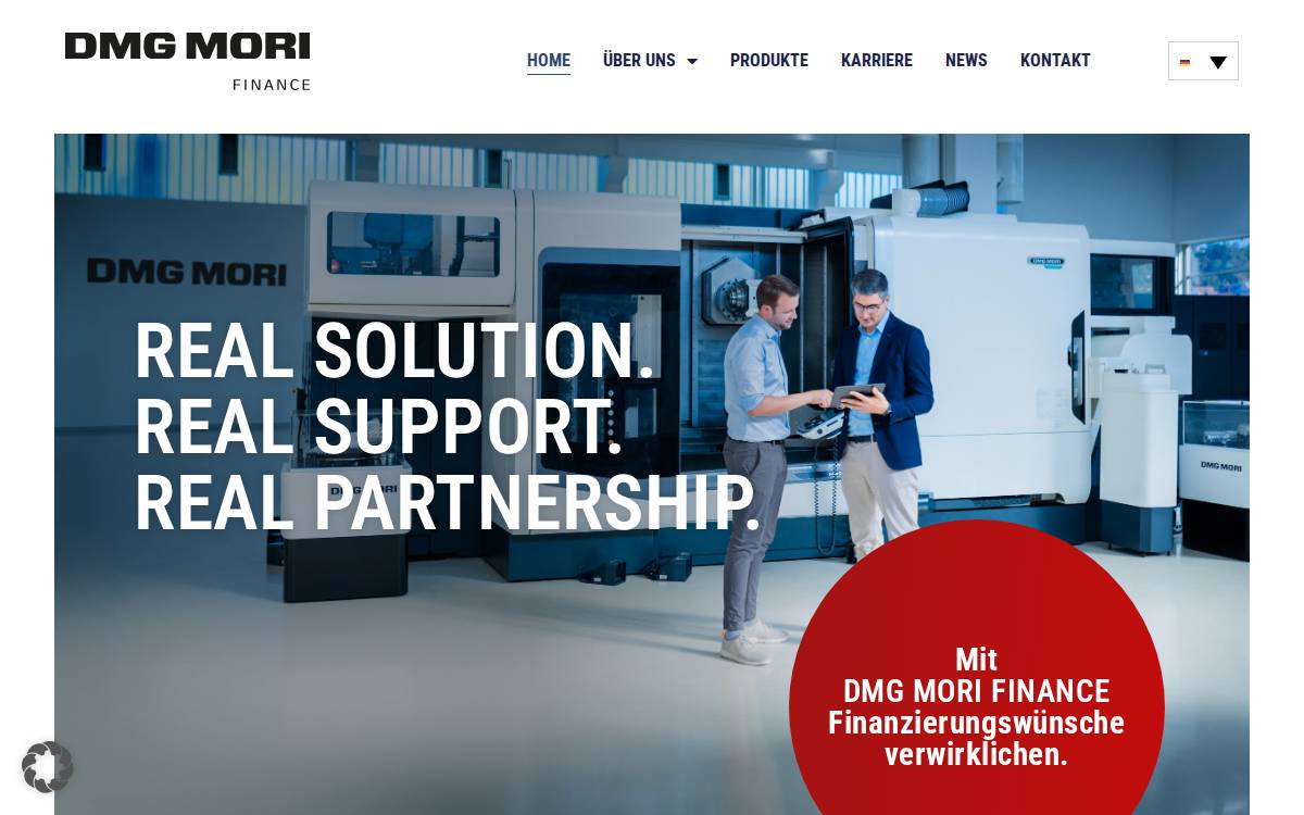 DMG MORI Finance GmbH website preview