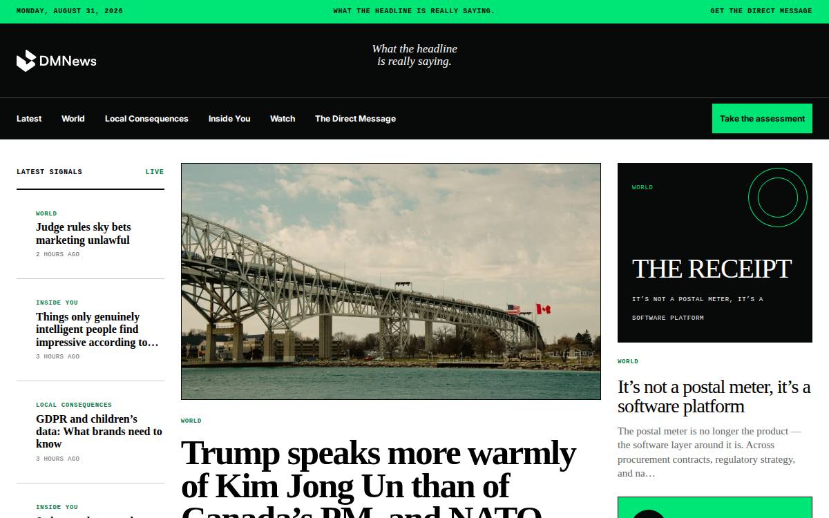 Dmnews website preview