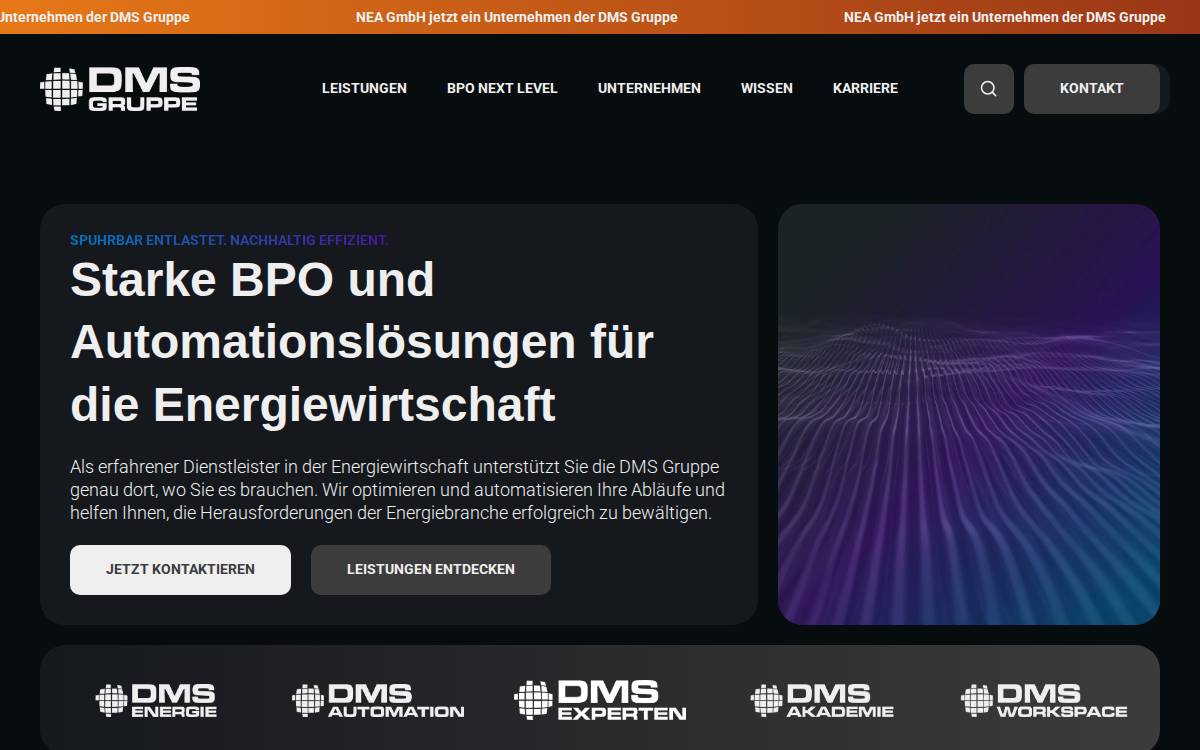 DMS Gruppe website preview