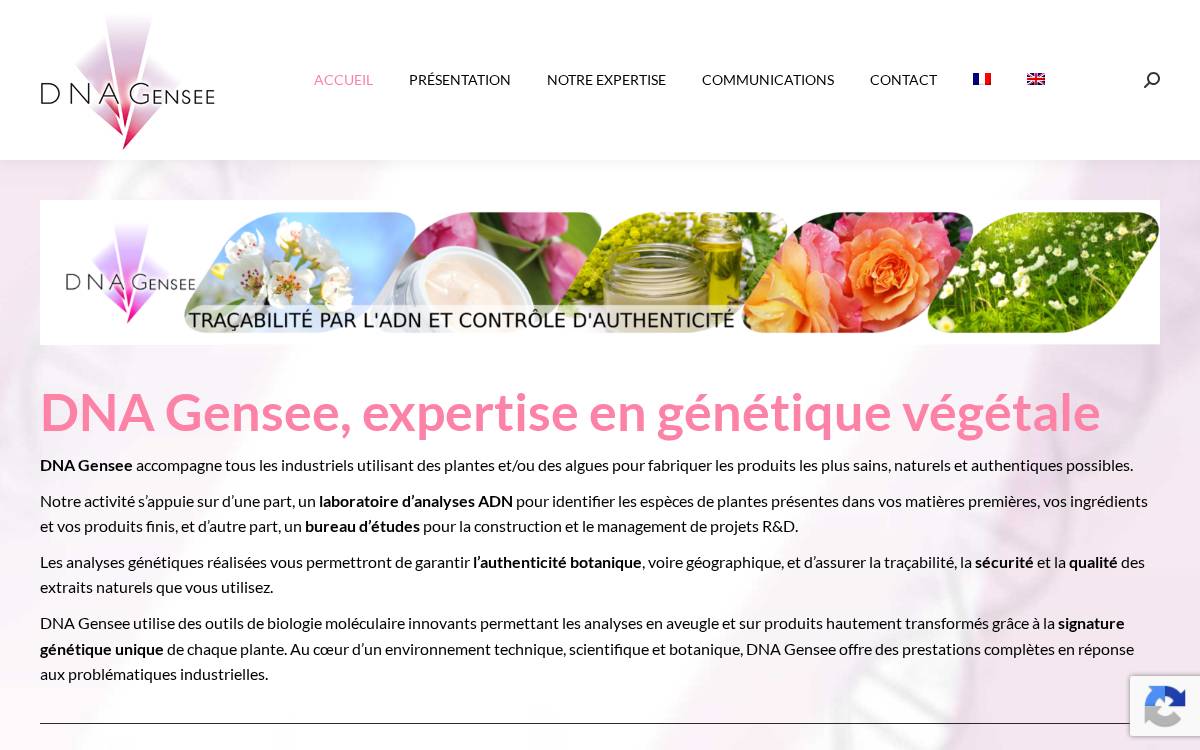 DNAgensee website preview