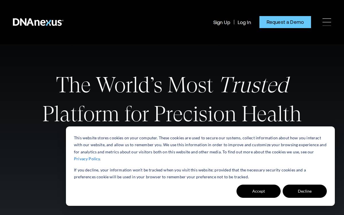 Dnanexus website preview